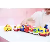 男孩学爬玩具有声光音乐耐摔汽车光滑 塑料惯性车仔警车消防车 全部8辆