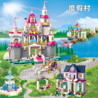 启蒙拼装积木 公主系列天使公主莉娅生日庆典 儿童拼插玩具 度假村:天使城堡庆典+御书院+仙境湖游园会+皇家马车+梦幻回