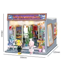若态若来拼装DIY小屋房模型 泰迪咖啡屋花店拳馆 女孩生日 遇见咖啡馆