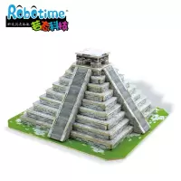 若态科技 3D木质立体拼图 DIY手工拼装建筑模型 中外建筑集合 玛雅金字塔