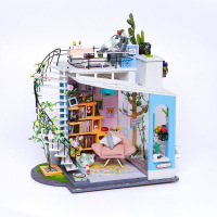 若态创意DIY艺术屋系列手工制作模型 莉莉廊ifree未央阁楼物语 朵拉的马卡龙天台