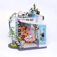 若态创意DIY艺术屋系列手工制作模型 莉莉廊ifree未央阁楼物语 朵拉的马卡龙天台