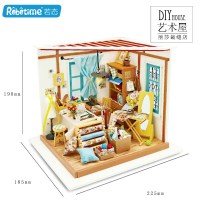 若态3D立体拼图拼装建筑模型手工DIY小屋 生日创意木质花房 丽莎裁缝店