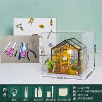 若态3D立体拼图拼装建筑模型手工DIY小屋 生日创意木质花房 凯西花房(送工具7件套+防护罩)