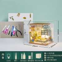 若态3D立体拼图拼装建筑模型手工DIY小屋 生日创意木质花房 甜梦卧室(送工具7件套+防护罩)