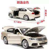 嘉业合金车模型1:32仿真小汽车大众朗逸警车回力甲壳虫玩具警察车 32311朗逸金色