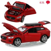 合金车模型1:32仿真小汽车沃尔沃回力3-12岁金属儿童玩具开声光 红色