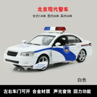 合金车模型加长悍马警察车110仿真小汽车1:32回力车男孩玩具 68234警车