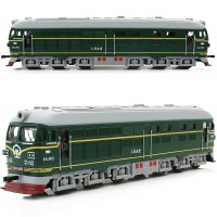 合金车模型东风火车头仿古绿皮老火车仿真儿童玩具车列车 89402绿色火车头送电池+螺丝刀+路标