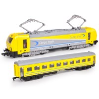 合金车模型东风火车头仿古绿皮老火车仿真儿童玩具车列车 900-2黄色两节火车