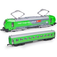 合金车模型东风火车头仿古绿皮老火车仿真儿童玩具车列车 900-2绿色两节火车