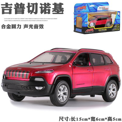 1:32吉普jeep牧马人合金车模型大切诺基越野车金属仿真儿童玩具车 吉普切诺基(盒装红色)