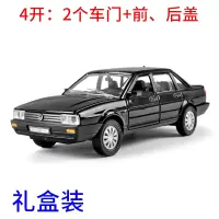 正版大众朗逸帕萨特途观L合金汽车模型儿童玩具仿真小汽车回力车 (音效)经典桑塔纳-黑礼盒