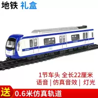 儿童玩具火车仿真合金复兴号和谐号模型高铁地铁东风火车头动车组 深蓝色地铁-1车头