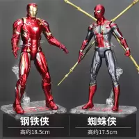 绿巨人和战争机器漫威复仇者手办惊奇队长雷神摆件模型联盟4玩具3 便宜：钢铁侠+蜘蛛侠+支架*2 【正版授权赠2】