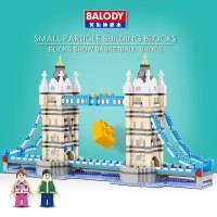微小颗粒兼容乐高拼装钻石积木伦敦塔桥成年力建筑高难度玩具