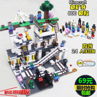 兼容乐高我的世界矿井拼装积木6男孩子7-10-12岁玩具村庄房子 新矿井800颗粒+24人仔动物