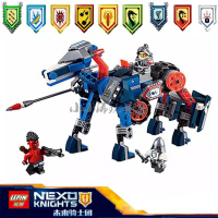 兼容乐高未来骑士团人仔拼装积木玩具男孩子幻影忍者6移动要塞8岁 粉红色变形神驹