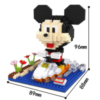 微型小颗粒拼装积木兼容乐高玩具迪斯尼成人米奇成年女孩子 场景米奇[456PCS]