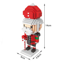 微型积木小颗粒兼容乐高胡桃夹子士兵摆件迷你钻石玩具成人拼装 圣诞小兵【366颗粒】
