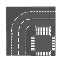 兼容乐高路板城市街景底板马路公路道路T字板小颗粒积木玩具场景 组合4