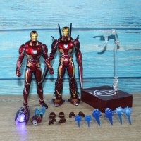 SHF钢铁侠MK85手办玩具mk50公仔玩偶复联4仿合金属模型人偶摆件 MK50+纳米武器版 高约16cm