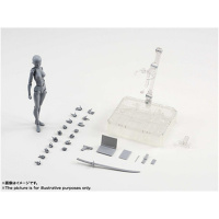 万代SHF人体模型素体手办画画绘画人偶美术漫画写生素描参考国产 豪华版灰色女