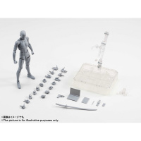 万代SHF人体模型素体手办画画绘画人偶美术漫画写生素描参考国产 豪华版灰色男