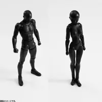 万代SHF人体模型素体手办画画绘画人偶美术漫画写生素描参考国产 普通版黑色男女
