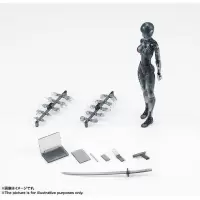 万代SHF人体模型素体手办画画绘画人偶美术漫画写生素描参考国产 黑色透明女