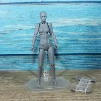 figma素体手办人体模型人偶参考绘画工具画画美术漫画男女国产 素体2.0灰色女 国产