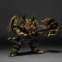WOW魔兽手办恶魔猎手女王巫妖王伊利丹怒风摆件公仔模型周边 矮人战士12cm 魔兽精品（售出不退不换）