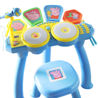 小猪佩奇儿童架子鼓小猪佩奇爵士鼓电子鼓宝宝乐器男孩玩具