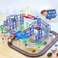 儿童玩具小火车玩具男孩轨道动车多功能智力动脑电动汽车男童3-6岁 城市交通站