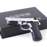 1:2.05 M1911柯尔特玩具模型M92A1合金军事收藏礼品全金属大号可抛壳不可发工抛壳M92A1银色