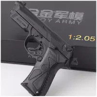 1:2.05 M1911柯尔特玩具模型M92A1合金军事收藏礼品全金属大号可抛壳不可发工抛壳M92A1黑色