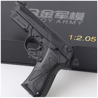 1:2.05 M1911柯尔特玩具模型M92A1合金军事收藏礼品全金属大号可抛壳不可发工抛壳M92A1黑色