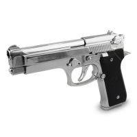 1:2.05 m92f伯莱塔玩具模 全金属模型 cf合金军迷军事收藏工艺礼品 可拆卸 不可发射 M92F伯莱塔银色