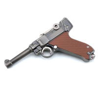 1:2.05 德国鲁格P08合金模 儿童玩具模型 军迷军事收藏礼品 可拆卸不可发射 德国鲁格P08枪色