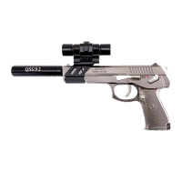 1:2.05升级加强版国产92式模型玩具 cf合金模型金属军事收藏礼品 可拆卸不可发射 升级版92式枪色(配+)