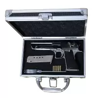 1：2.05沙鹰玩具金属模型 合金军事收藏礼品 可拆卸可抛壳 不可发射军迷模 抛壳沙鹰银色+合金箱