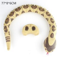 遥控蛇玩具仿真水蛇毒蛇整蛊吓人眼镜蛇蟑螂蜘蛛电动蝎子恶搞动物 大响尾蛇75CM【遥控版】 升级电池版本