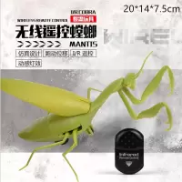 遥控蛇玩具仿真水蛇毒蛇整蛊吓人眼镜蛇蟑螂蜘蛛电动蝎子恶搞动物 螳螂[遥控版] 标配版本