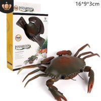 遥控蛇玩具仿真水蛇毒蛇整蛊吓人眼镜蛇蟑螂蜘蛛电动蝎子恶搞动物 青色螃蟹[遥控版] 标配版本