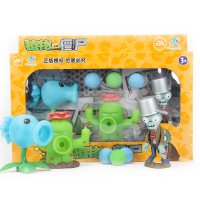 儿童玩具正版植物大战僵尸3-6周岁7岁男孩子4疆尸5生日12 (软胶)3只装:寒冰+仙人掌+僵尸送子弹+送地图
