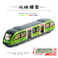 儿童地铁火车玩具仿真和谐号高铁动车模型男孩绿皮火车小汽车模型 绿色