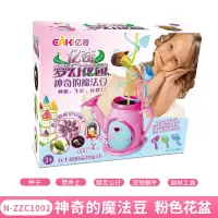 亿奇梦幻花园女孩种植物魔幻小盆栽景手工diy魔法豆种子开花玩具 [梦幻花园]神奇的魔法豆粉色盆