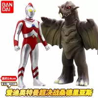 万代正版捷德奥特曼玩具超决战系列男孩儿童人偶公仔迪迦赛罗诺亚 爱迪VS桑德里亚斯