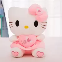 哈喽hello kitty公仔毛绒玩具粉色kt凯蒂猫玩偶布娃娃女生日keiti