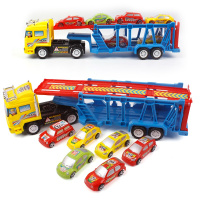 大号惯性货柜车双层运输拖车平板集装箱卡车模型仿真男孩玩具车 6968货柜拖车
